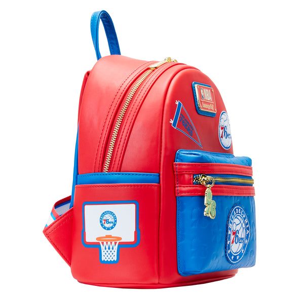 Loungefly NBA Philadelphia 76ers Patch Icons Mini Backpack