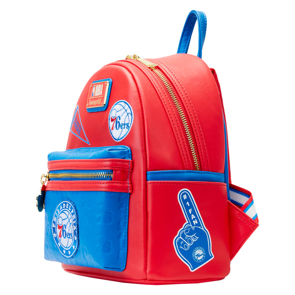 Loungefly NBA Philadelphia 76ers Patch Icons Mini Backpack