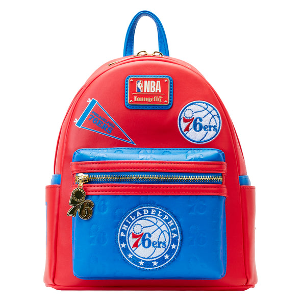Loungefly NBA Philadelphia 76ers Patch Icons Mini Backpack