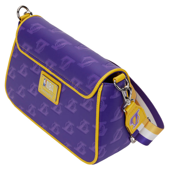 Loungefly NBA LA Lakers Debossed Logo Crossbody Bag