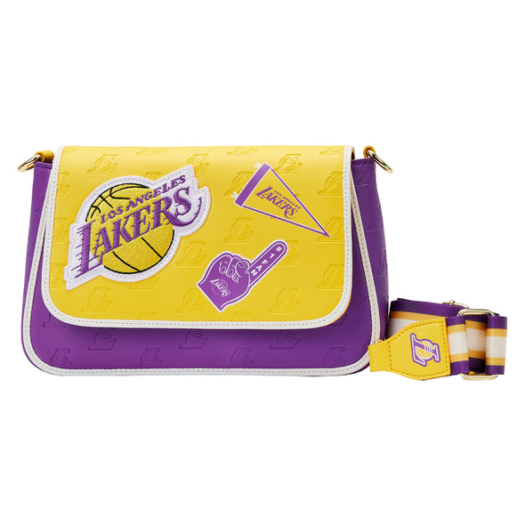 Loungefly NBA LA Lakers Patch Icons Crossbody