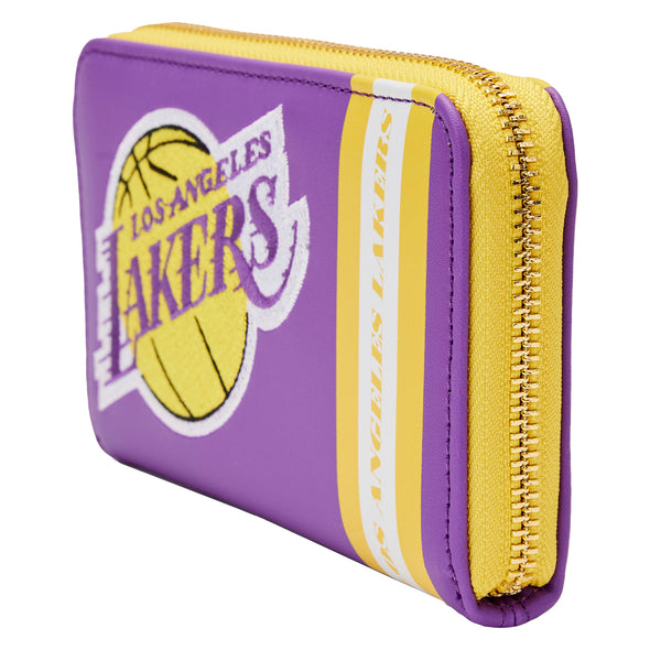Loungefly NBA LA Lakers Patch Icons Zip Around Wallet