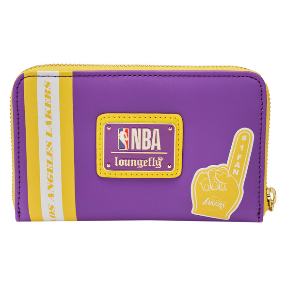 Loungefly NBA LA Lakers Patch Icons Zip Around Wallet