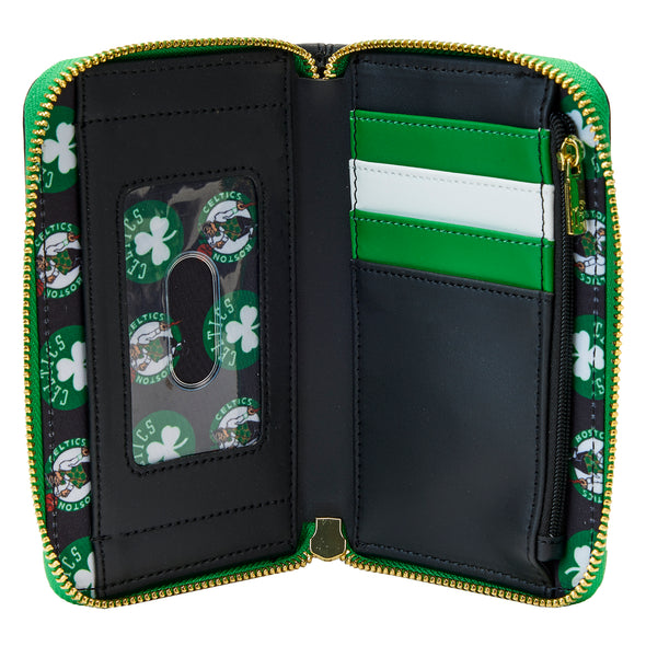 Loungefly NBA Boston Celtics Patch Icons Zip Around Wallet