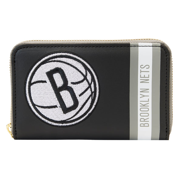 Loungefly NBA Brooklyn Nets Patch Icons Zip Aroun Wallet