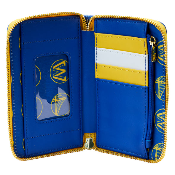 Loungefly NBA Golden State Warriors Patch Icons Zip Around Wallet