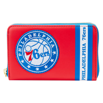 Loungefly NBA Philadelphia 76ers Patch Icons Zip Around Wallet