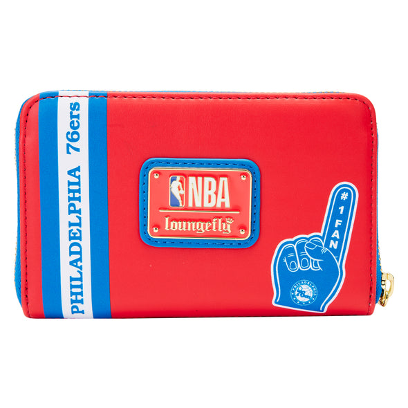 Loungefly NBA Philadelphia 76ers Patch Icons Zip Around Wallet