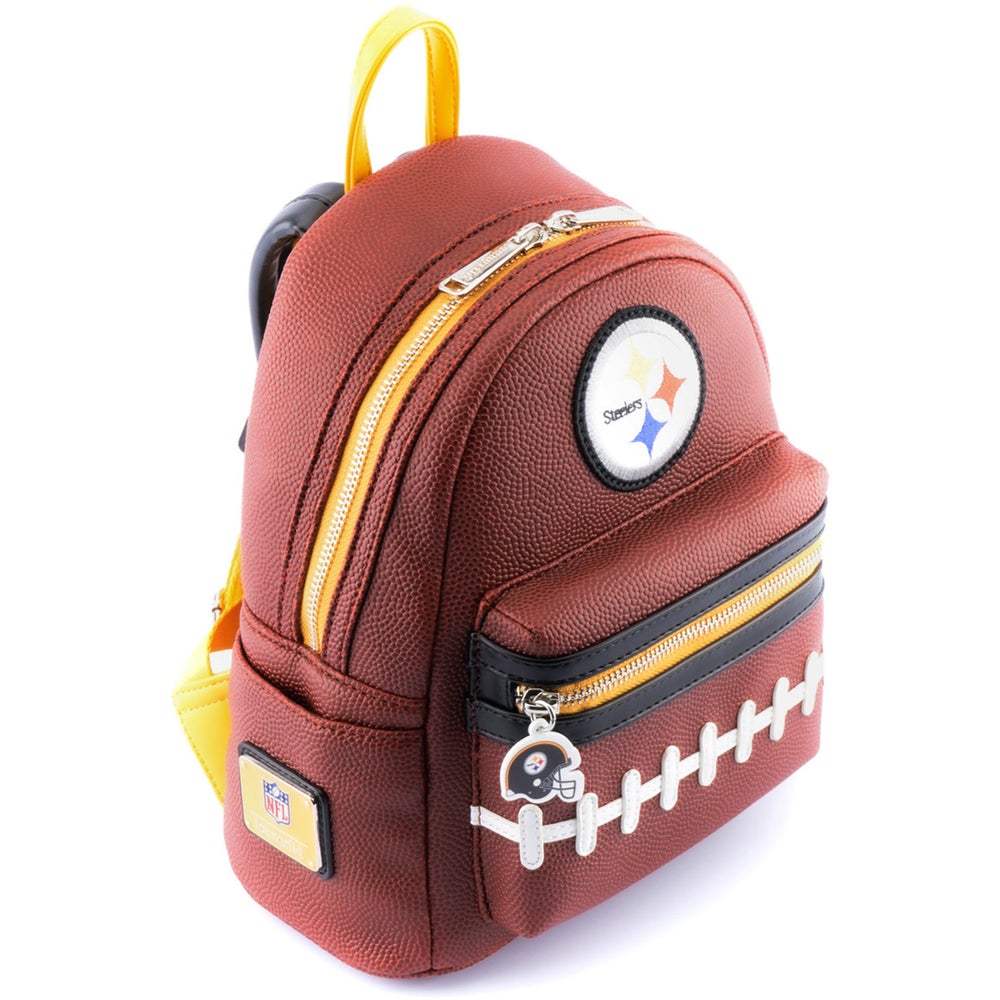 Loungefly NFL Pittsburgh Steelers Pigskin Logo Mini Backpack Modern Pinup