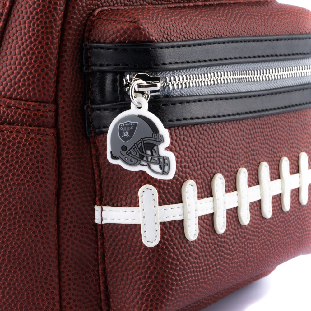 Loungefly NFL Las Vegas Raiders Pigskin Logo Mini Backpack Modern Pinup