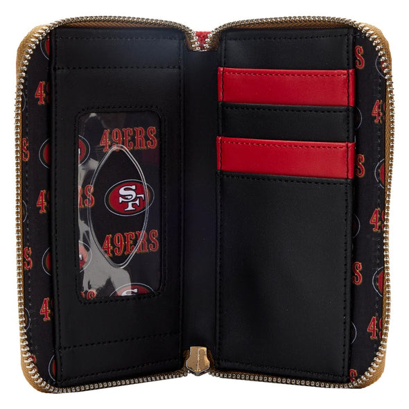 Loungefly NFL San Francisco 49ers Patches Zip Around Wallet