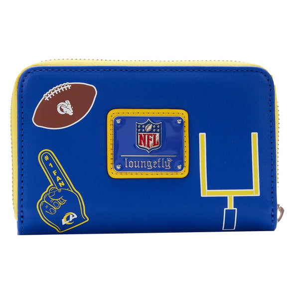 Loungefly NFL LA Rams Patches Zip Around Wallet