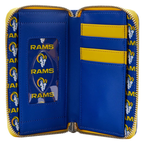 Loungefly NFL LA Rams Patches Zip Around Wallet