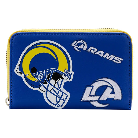 Loungefly NFL LA Rams Patches Zip Around Wallet
