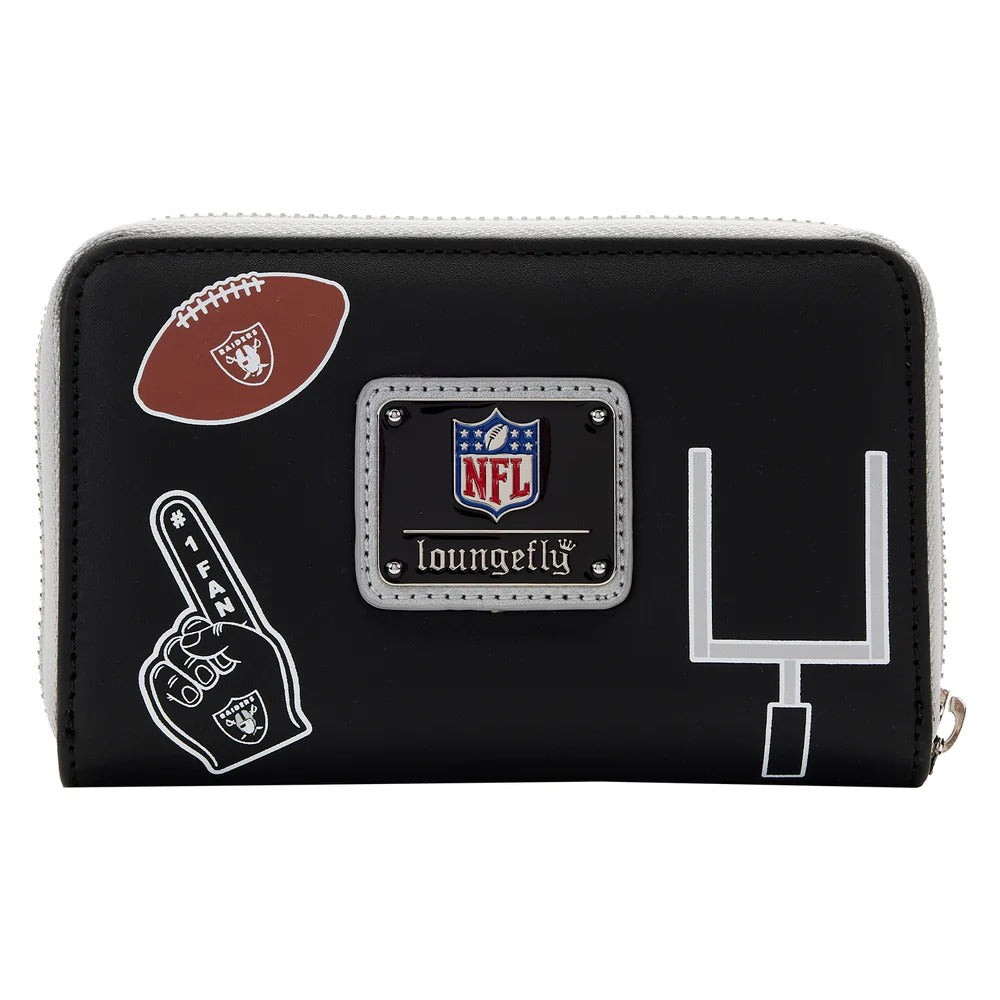 Loungefly NFL LV Raiders Patches Zip Around Wallet – Modern Pinup