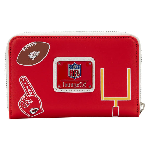 Loungefly NFL Kansas City Chiefs Patches Zip Around Wallet
