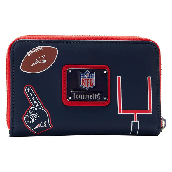 Loungefly NFL New England Patriots Patches Zip Around Wallet
