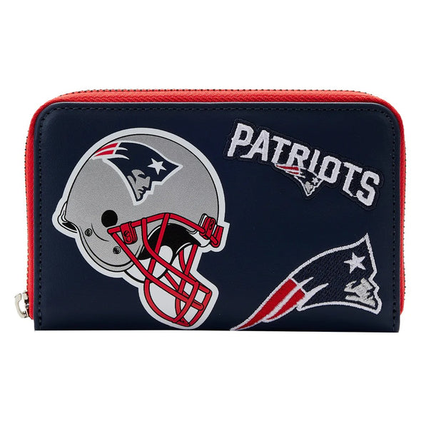 Loungefly NFL New England Patriots Patches Zip Around Wallet