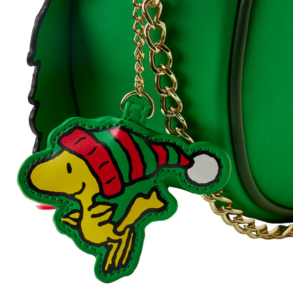 Loungefly Peanuts Snoopy Woodstock Light Up Wreath Crossbody Bag