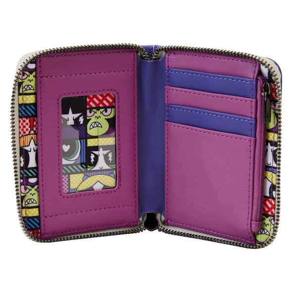 Loungefly Powerpuff Girls Mojo Jojo Cosplay Glow Zip Around Wallet