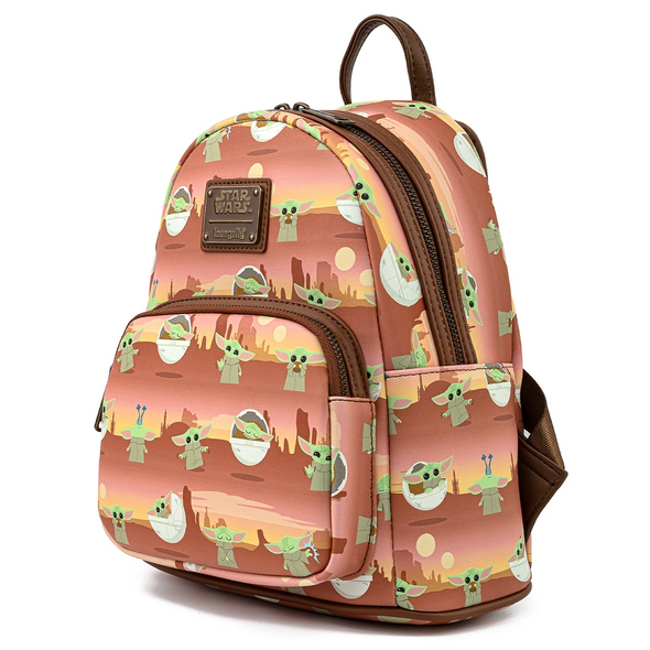 Loungefly Star Wars Mandalorian The Child AOP Scene Mini Backpack