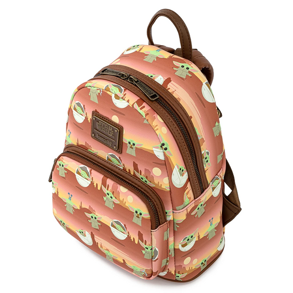 Loungefly Star Wars Mandalorian The Child AOP Scene Mini Backpack