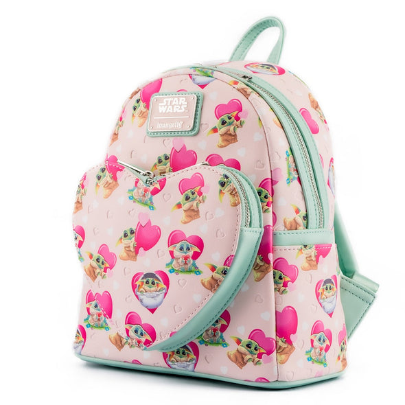 Loungefly Star Wars Mandalorian Grogu Valentines Backpack
