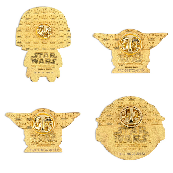 Loungefly Star Wars Mandalorian The Child Baby Yoda 4 Piece Pin Set
