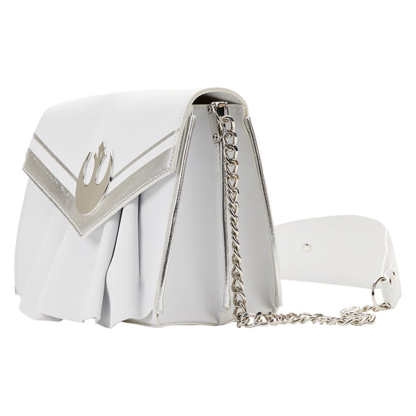 Loungefly Star Wars Princess Leia White Cosplay Chain Strap Crossbody Bag