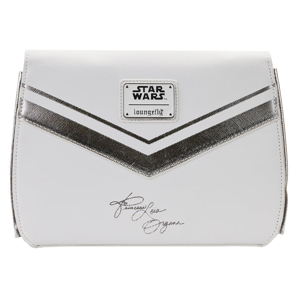 Loungefly Star Wars Princess Leia White Cosplay Chain Strap Crossbody Bag