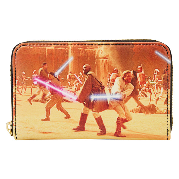 Loungefly Star Wars Episode Two Attack of The Clones Scene Zip Around Wallet