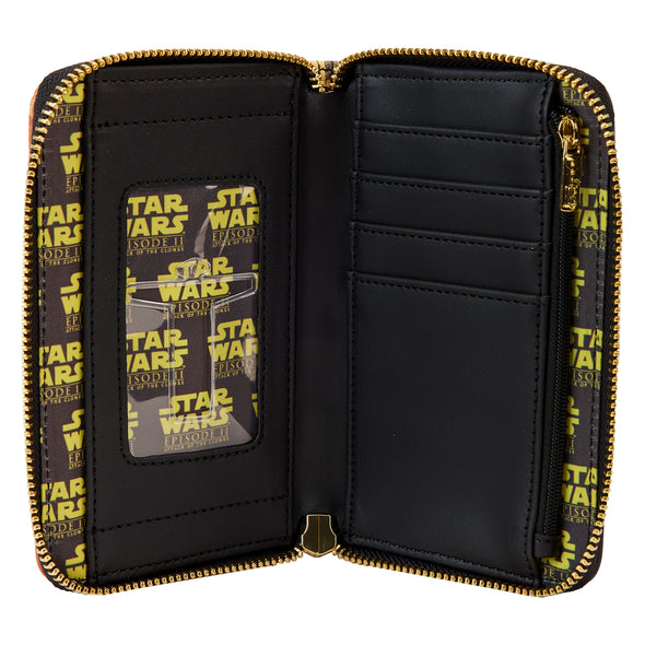 Loungefly Star Wars Episode Two Attack of The Clones Scene Zip Around Wallet