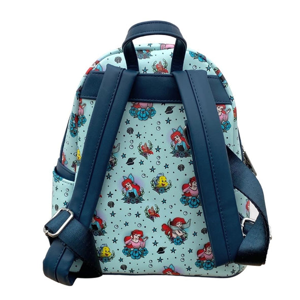 Modern Pinup Exclusive Loungefly Little Mermaid Ariel Tattoo Mini Backpack