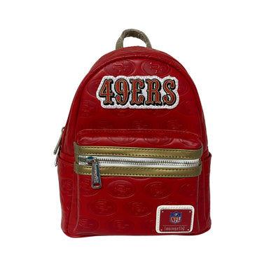 Loungefly NFL San Francisco 49ers AOP Logo Mini Backpack