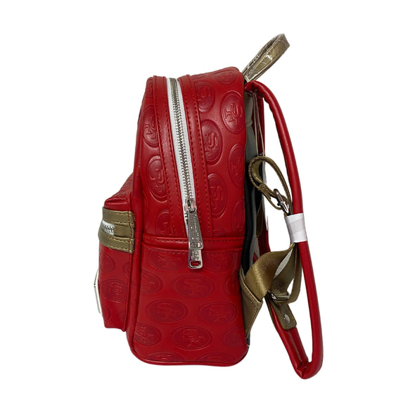 Loungefly NFL San Francisco 49ers AOP Logo Mini Backpack