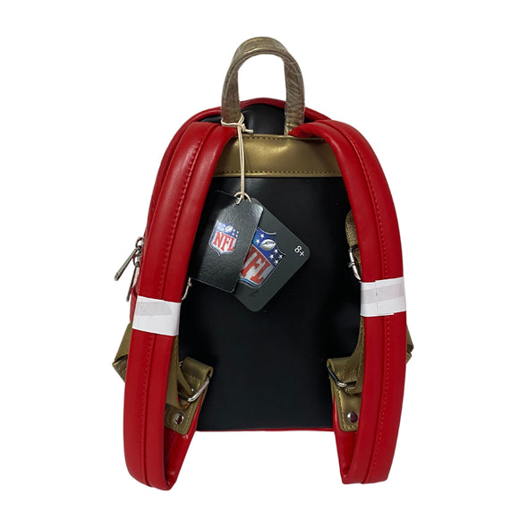 Loungefly NFL San Francisco 49ers AOP Logo Mini Backpack