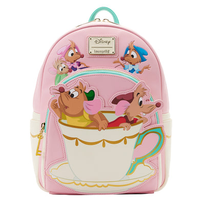 Loungefly Disney Cinderella Gus Gus and Jaq Teacup Mini Backpack