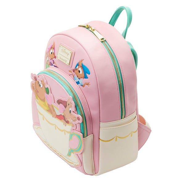 Loungefly Disney Cinderella Gus Gus and Jaq Teacup Mini Backpack