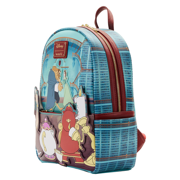 Loungefly Disney Beauty and The Beast Library Scene Mini Backpack