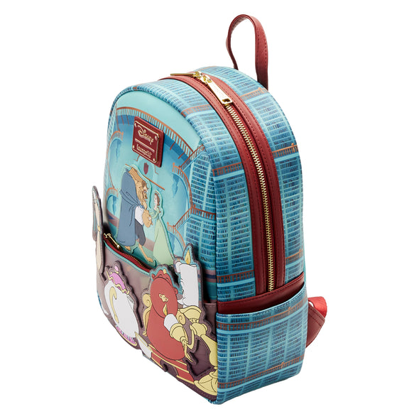 Loungefly Disney Beauty and The Beast Library Scene Mini Backpack
