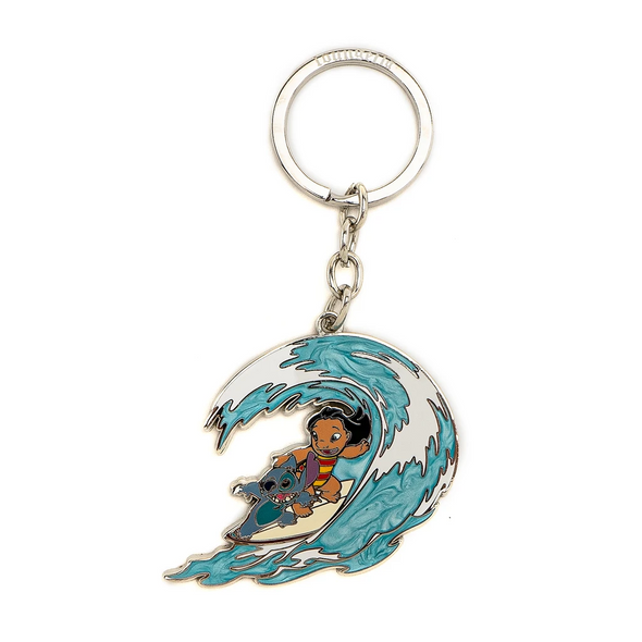 Loungefly Disney Lilo and Stitch Hawaiian Rollercoaster Ride Enamel Keychain