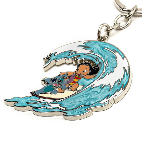 Loungefly Disney Lilo and Stitch Hawaiian Rollercoaster Ride Enamel Keychain