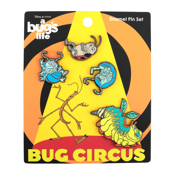Loungefly Pixar A Bug's Life Circus Bugs 4 Pc Enamel Pin Set
