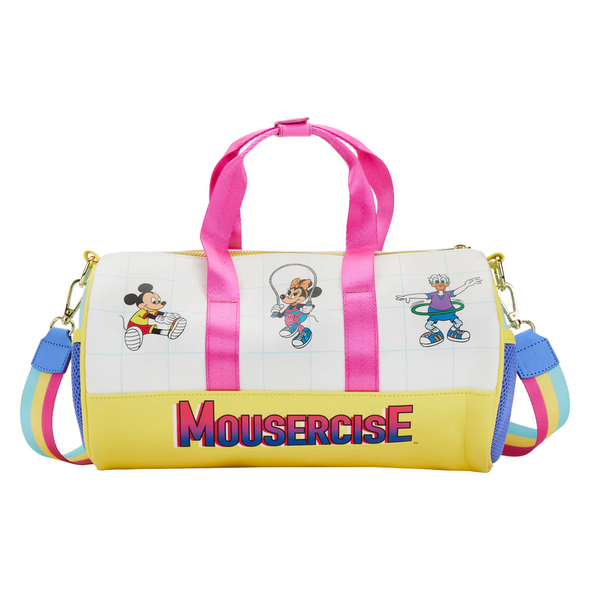 Loungefly Disney Mousercise Duffle Bag (see measurements, smaller bag)