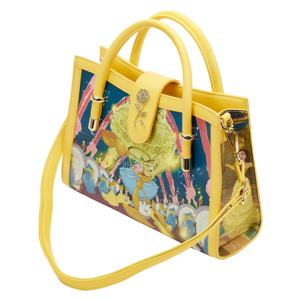 Loungefly disney beauty and the beast belle satchel bag clearance