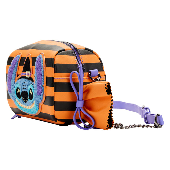 Loungefly Disney Lilo and Stitch Striped Halloween Candy Wrapper Crossbody