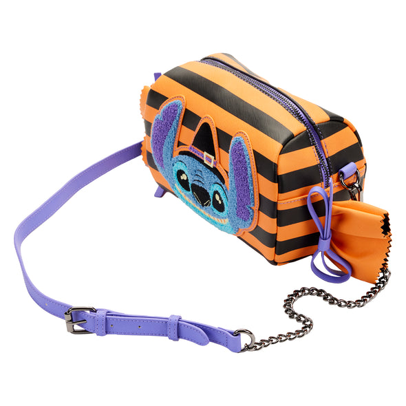 Loungefly Disney Lilo and Stitch Striped Halloween Candy Wrapper Crossbody