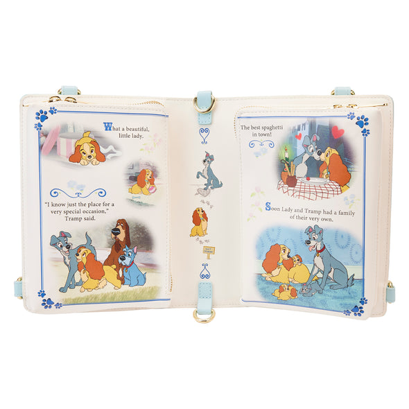 Loungefly Disney Lady and the Tramp Classic Book Convertible Crossbody