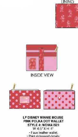 Loungefly Disney Minnie Mouse Pink Polka Dot Wallet