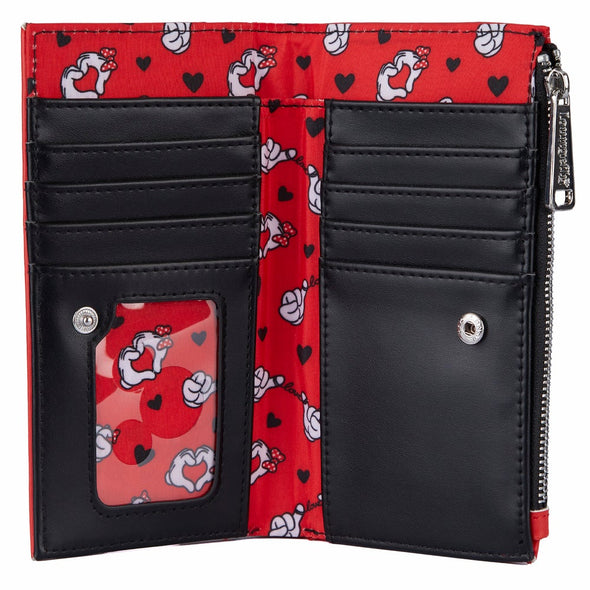 Loungefly Disney Mickey and Minnie Valentines Flap Wallet